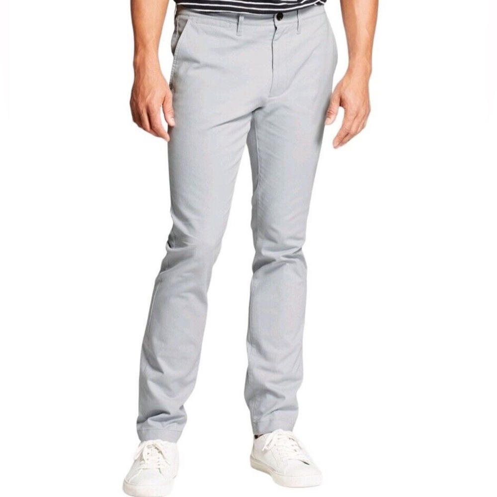 NWT Good fellow men’s slim fit chino blue/gray pants 28x30 with stretch